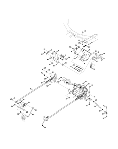 Steering Linkage And Pedal Controls Diagram and Parts List for Z-FORCES46 (17AF5BHH-17AF5BHH010)(2011) Cub Cadet Lawn Tractor